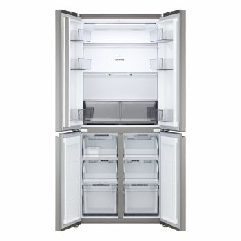Frigorifero Multidoor Slim LG GMBS30SDPY, interno aperto con scomparti organizzati e vani porta ben visibili.