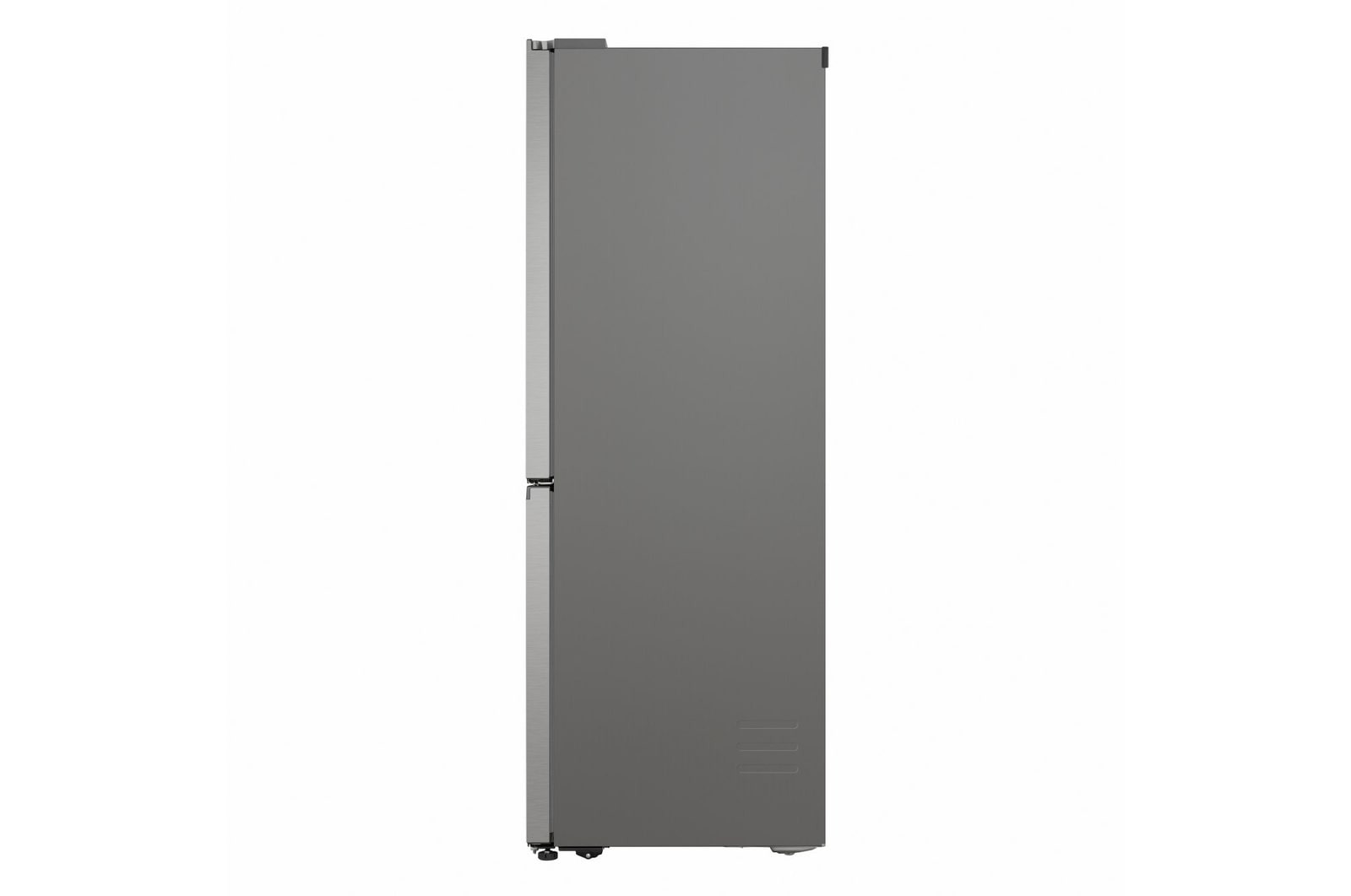 Frigorifero Multidoor Slim LG GMBS30SDPY, vista laterale esterna con design slim in finitura grigia.