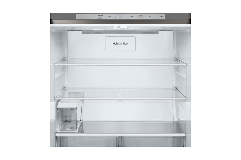 Dettaglio ripiani del freezer