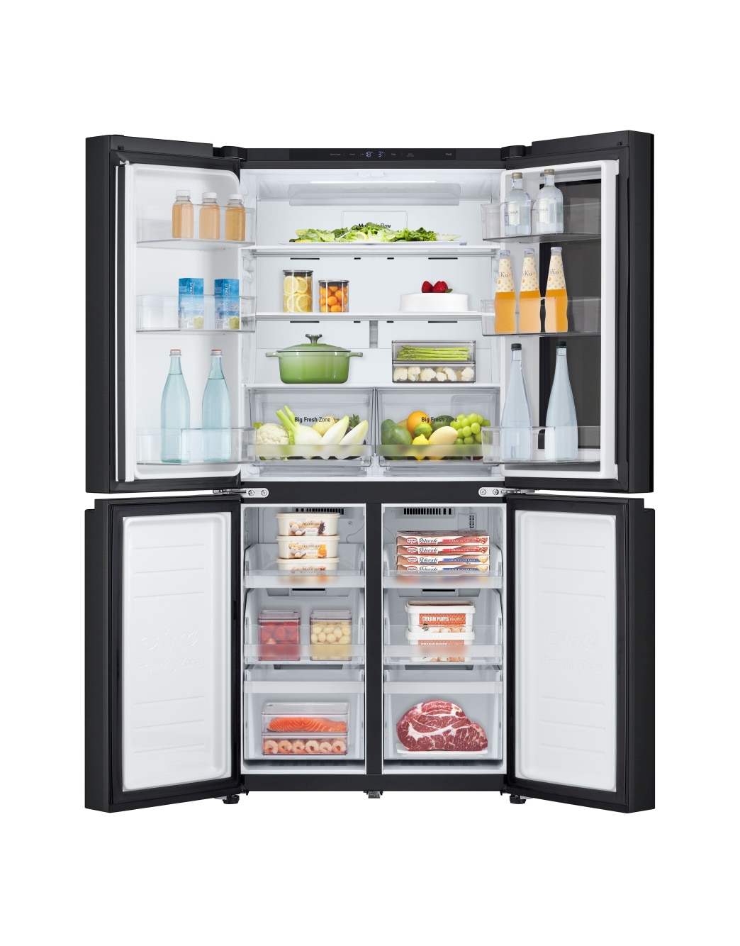 LG GMG860EPBE InstaView | Amerikaanse koelkast - breedte 83.5 cm - hoogte 178.7 cm - inhoud 508 l - NoFrost