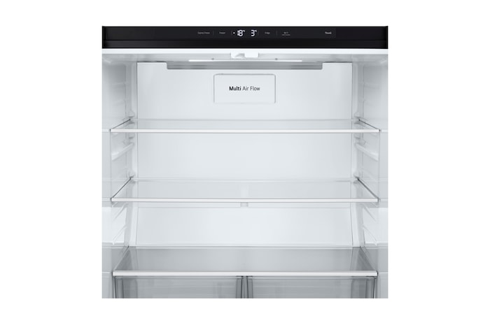 Dettaglio del display e della parte superiore del frigorifero