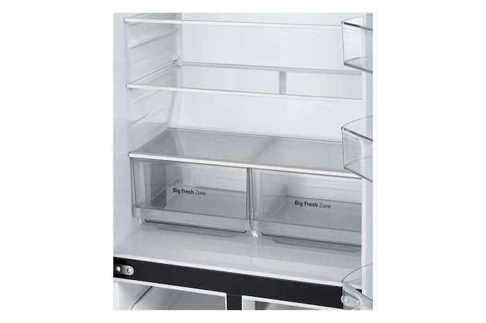 Dettaglio dei cassetti del frigo