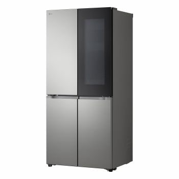 Frigorifero Multidoor Slim Instaview LG GMVS30SEPY visto in tre quarti, con design sottile multidoor e finitura inox moderna.