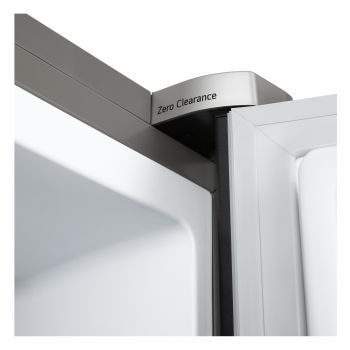 Frigorifero Multidoor Slim Instaview LG GMVS30SEPY con cerniera Zero Clearance per apertura a filo muro e massima praticità.