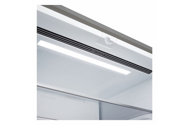 Frigorifero Multidoor Slim Instaview LG GMVS30SEPY con illuminazione interna Door Cooling+ per un raffreddamento uniforme e rapido.