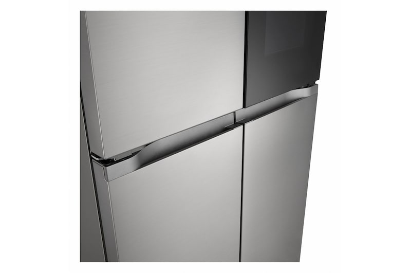 Frigorifero Multidoor Slim Instaview LG GMVS30SEPY con ante frontali chiuse e design elegante in acciaio inox.