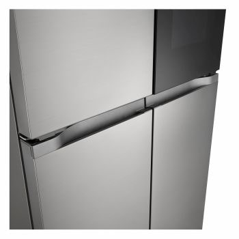 Frigorifero Multidoor Slim Instaview LG GMVS30SEPY con ante frontali chiuse e design elegante in acciaio inox.