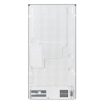 LG GMVW50DDMB Frigorifero Multidoor, vista posteriore con pannello isolante e griglie.