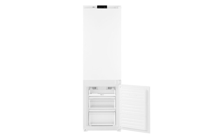 Frigorifero vuoto con porta del freezer aperta