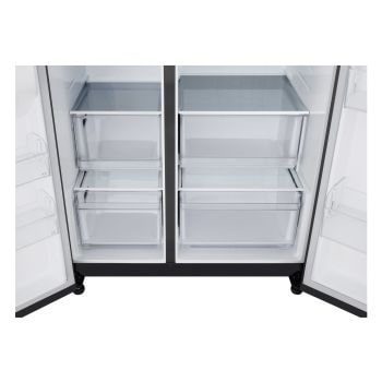 Dettaglio dei cassetti del frigo