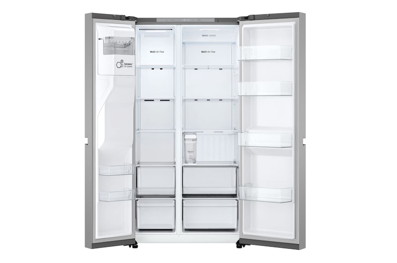 Frigorifero con entrambe le porte aperte