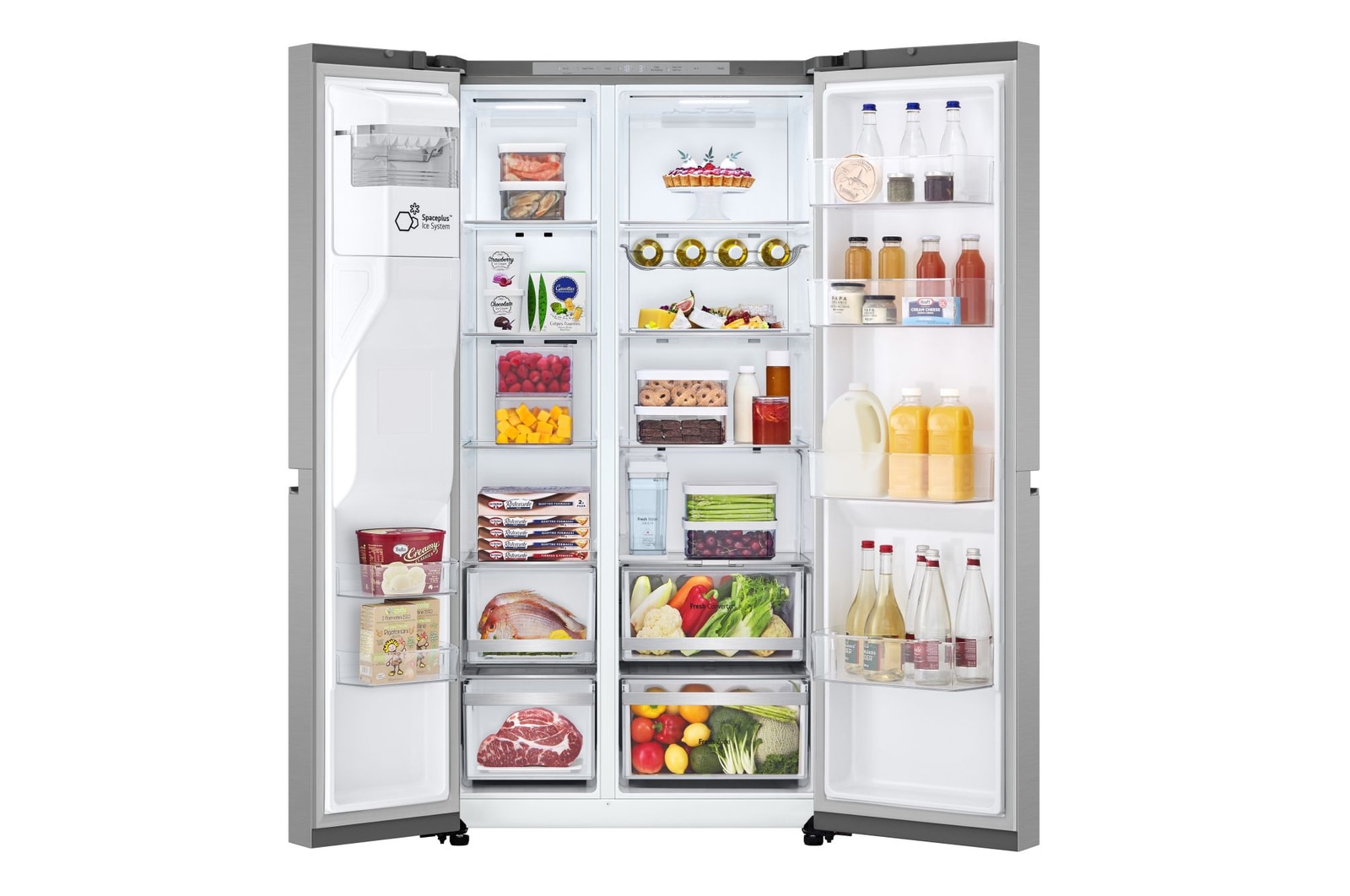 LG Frigorifero Side-by-Side | Classe C, 628L | Wi-Fi, Dispenser senza allaccio, UVnano, Door & Linear Cooling | Prime Silver, GSLE81PYBC