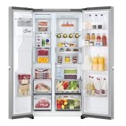 LG Frigorifero Syde-by-Side | Classe C, 628L | Wi-Fi, Dispenser senza allaccio, UVnano, Metal Fresh, Door Cooling | Metal Sorbet, GSLE91MBAC
