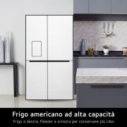 LG Frigorifero Syde-by-Side | Classe C, 628L | Wi-Fi, Dispenser senza allaccio, UVnano, Metal Fresh, Door Cooling | Metal Sorbet, GSLE91MBAC