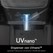 LG Frigorifero Syde-by-Side | Classe C, 628L | Wi-Fi, Dispenser senza allaccio, UVnano, Metal Fresh, Door Cooling | Metal Sorbet, GSLE91MBAC