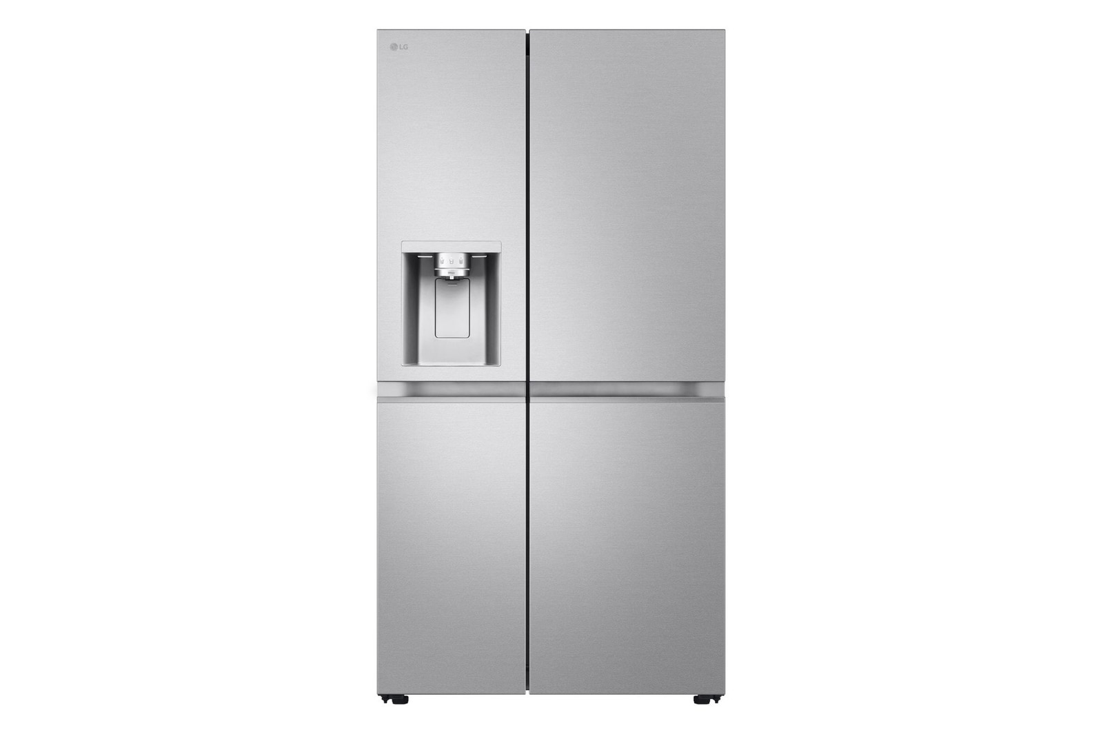 Vista frontale di Frigorifero Syde-by-Side | Classe C, 628L | Wi-Fi, Dispenser senza allaccio, UVnano, Metal Fresh, Door Cooling | Metal Sorbet GSLE91MBAC
