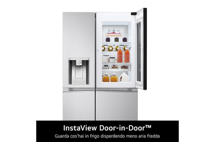 Immagine di Frigorifero Side by Side No Frost con InstaView e Wi-Fi, 635L, Dispenser Acqua e Ghiaccio