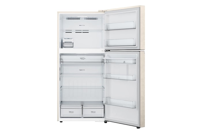 Foto del frigorifero LG GTFV61SEBQD con ripiani vuoti