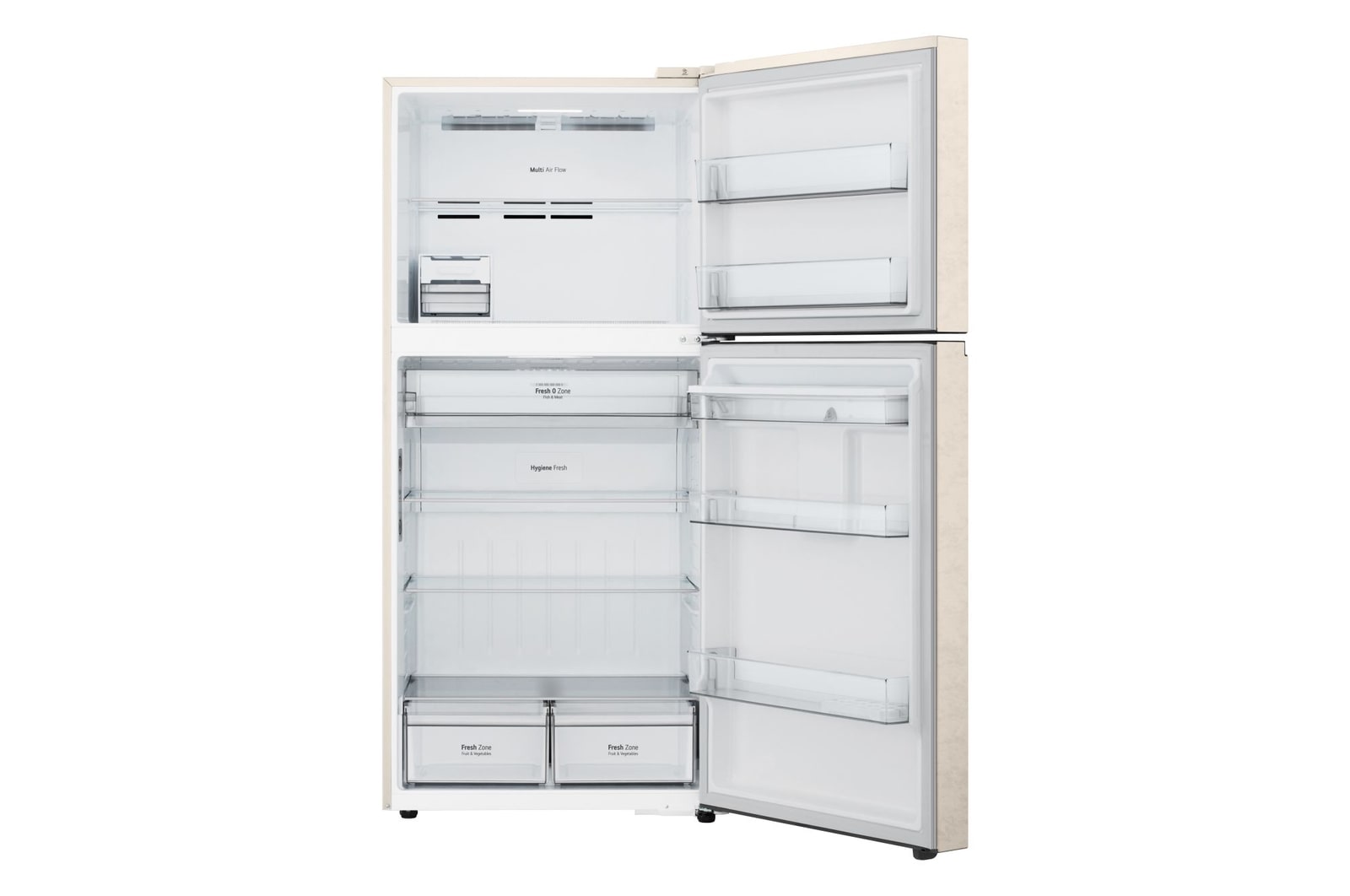 Foto del frigorifero LG GTFV61SEBQD con ripiani vuoti