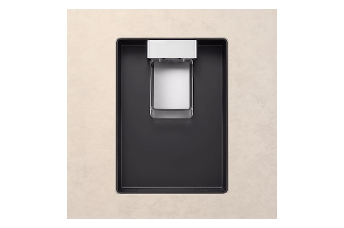 Foto del frigorifero LG GTFV61SEBQD con dettagli dispenser di acqua