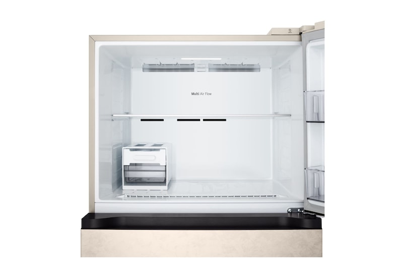 Foto del frigorifero LG GTFV61SEBQD con dettagli ripiani interni