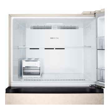 Foto del frigorifero LG GTFV61SEBQD con dettagli ripiani interni