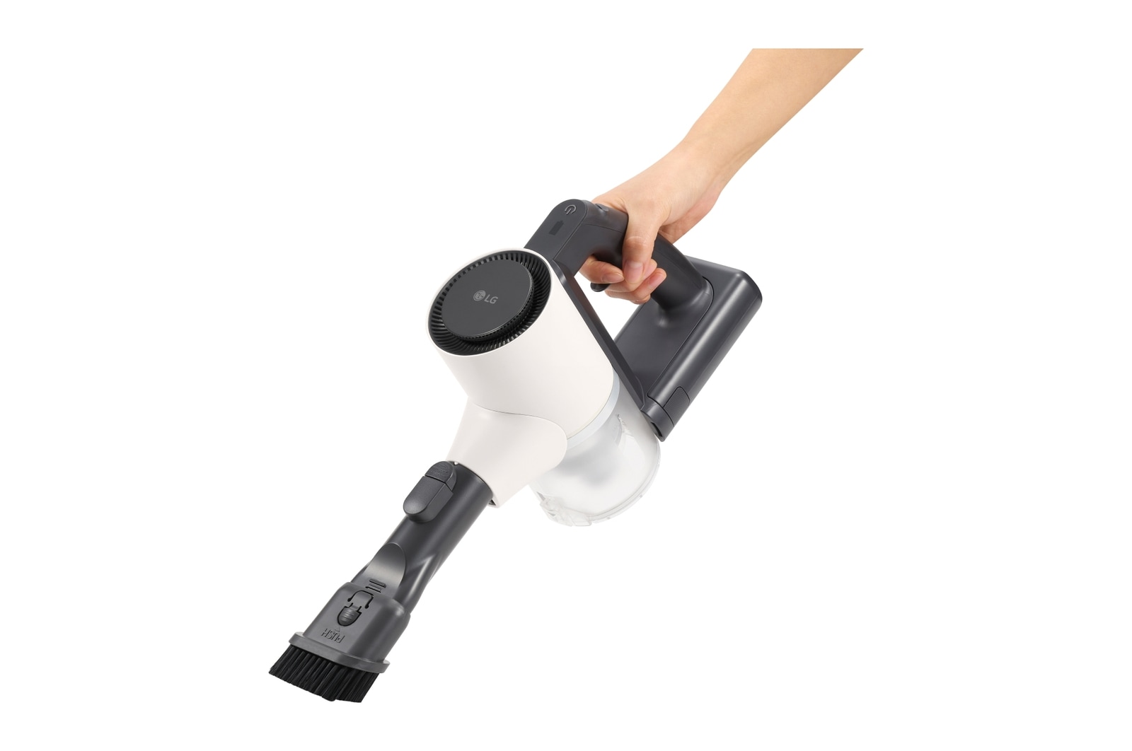 Aspirapolvere con accessorio 2-in-1 collegato