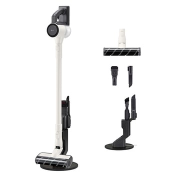 Vista a tre quarti dell'aspirapolvere A9 Air con gli accessori inclusi