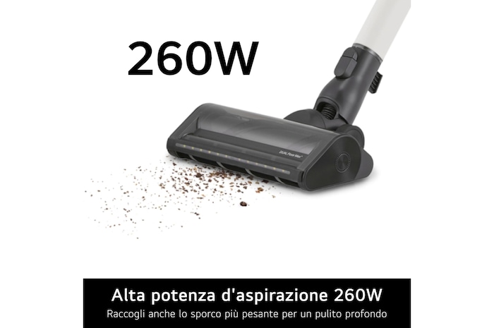 Caratteristica Alta potenza d'aspirazione 260W