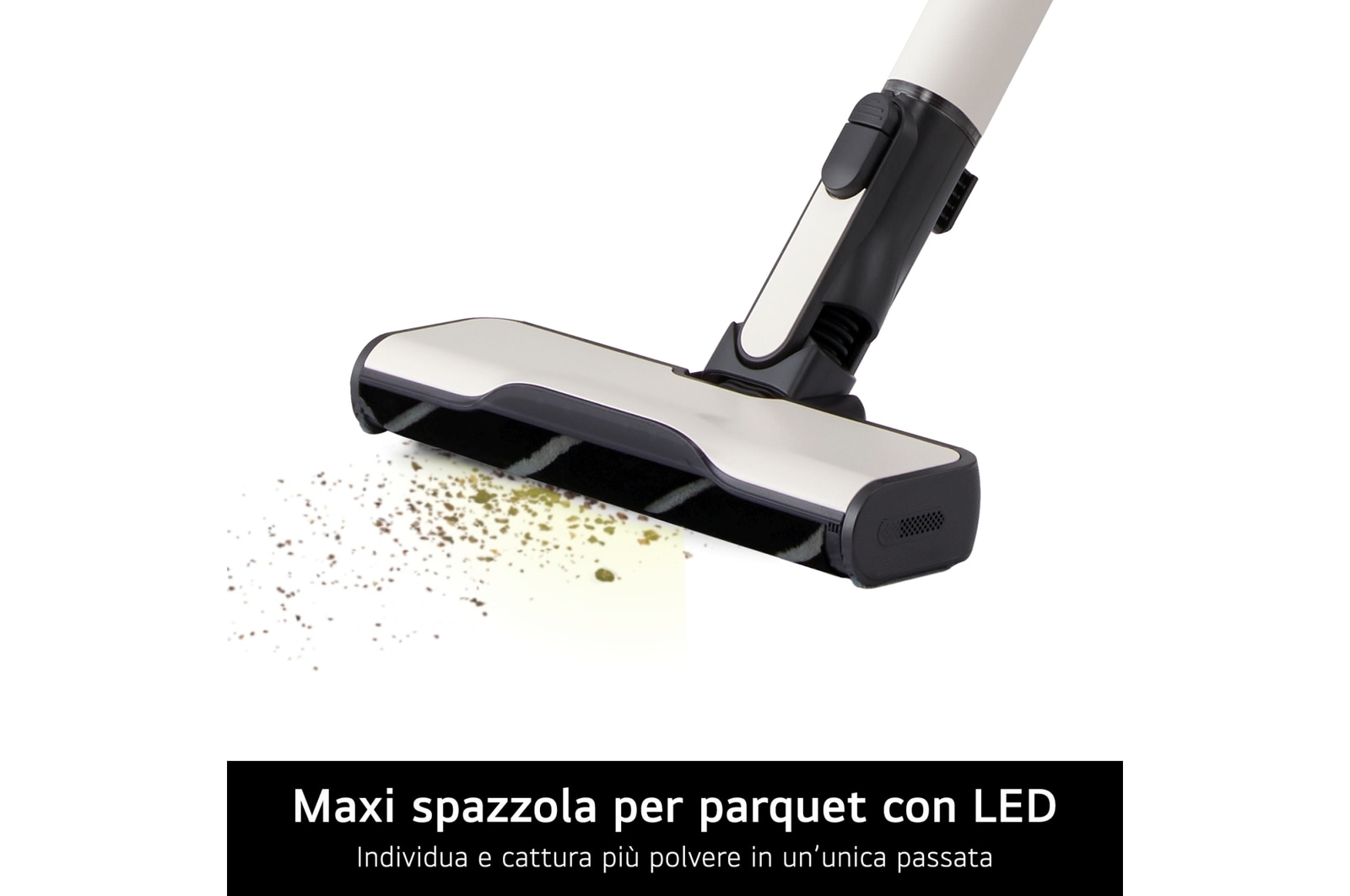 Caratteristica Maxi spazzola per parquet con LED