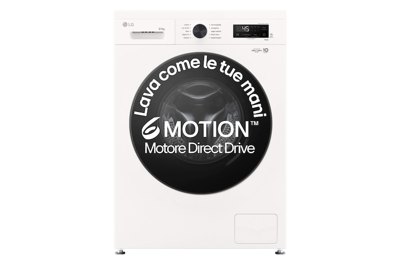 Foto frontale della lavasciuga LG W4NX1085NWB