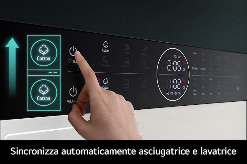 Caratteristica Sincronizzazione automatica asciugatrice e lavatrice