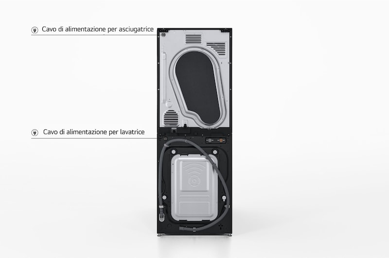 Retro WashTower con cavi di alimentazione