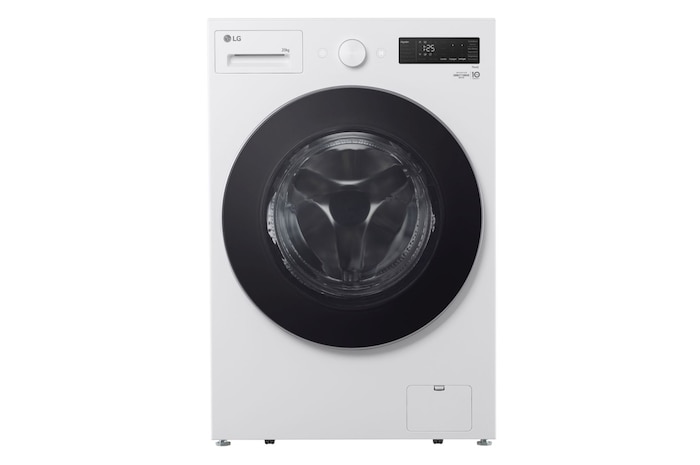 Lavatrice LG F0NT116TWC - Vista frontale completa della lavatrice a libera installazione bianca