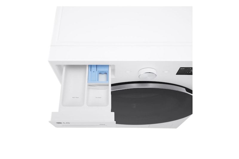 Lavatrice LG F0NT116TWC - Vista ravvicinata del cassetto per il detersivo