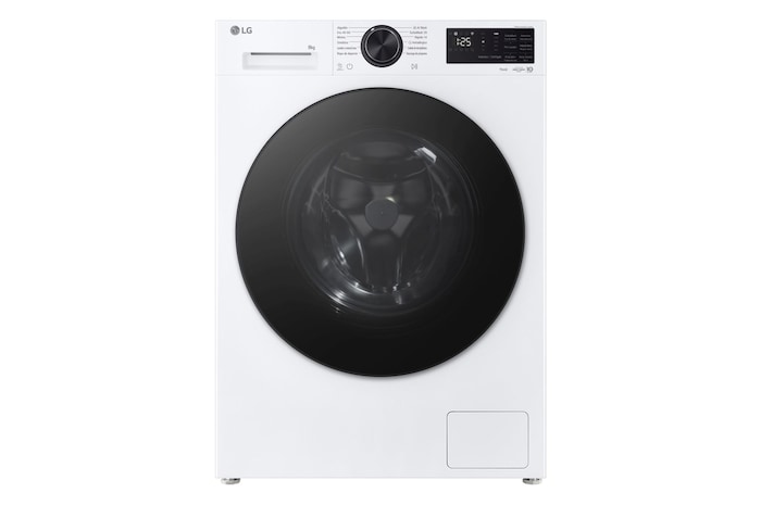 Immagine frontale della lavatrice LG F2NX50S8TLB Slim 8kg Next AI DD™ Serie X5 Classe A-30%