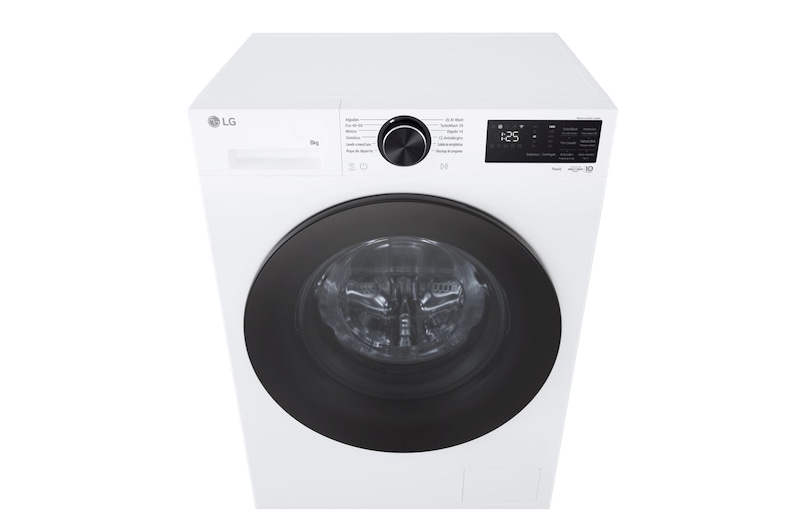 Immagine frontale dall'alto lavatrice LG F2NX50S8TLB Serie X5 Classe A-30%