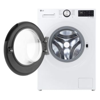 Immagine frontale con oblò aperto della lavatrice LG F2NX50S8TCL Serie X5 Classe A-30%