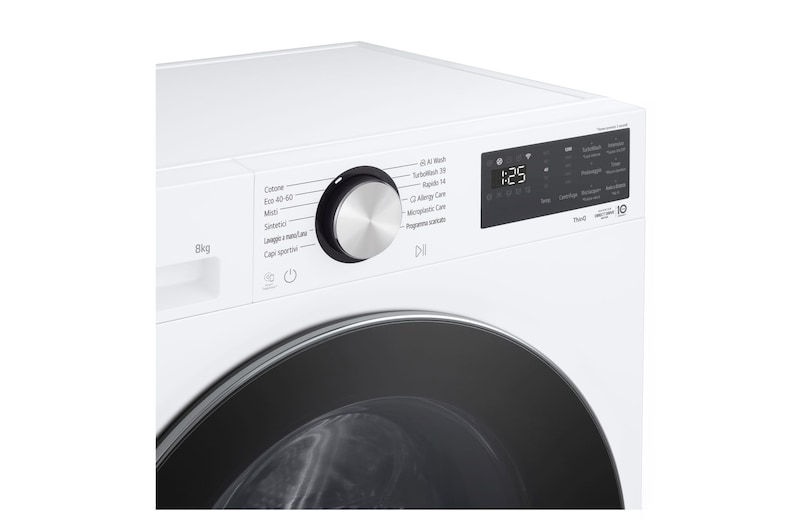 Dettagli comandi frontali lavatrice lavatrice LG F2NX50S8TCL Serie X5 Classe A-30%