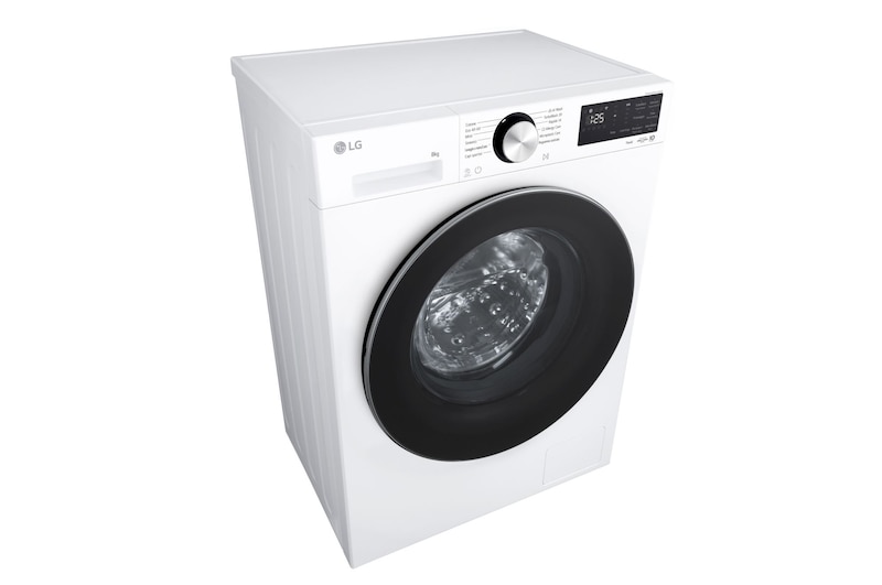 Foto con vista diagonale dall'alto della lavatrice LG F2NX50S8TCL Serie X5 Classe A-30%