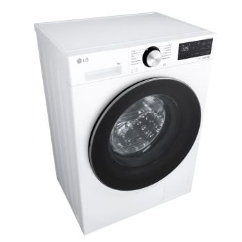 Foto con vista diagonale dall'alto della lavatrice LG F2NX50S8TCL Serie X5 Classe A-30%