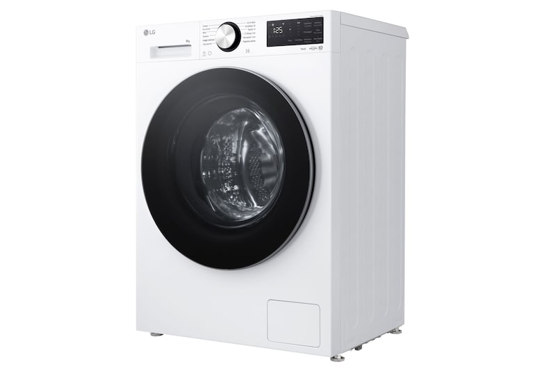 Foto con vista diagonale della lavatrice lavatrice LG F2NX50S8TCL Serie X5 Classe A-30%