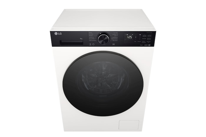 Immagine frontale dall'alto lavatrice LG F2NX50S9TKB serie X5 classe A-40%