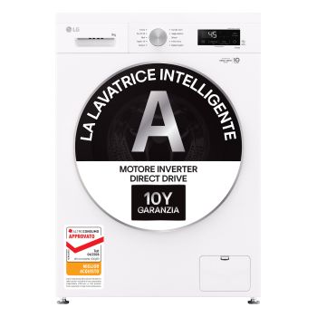 Classe energetica A e garanzia della Lavatrice LG F4NX1008NWK