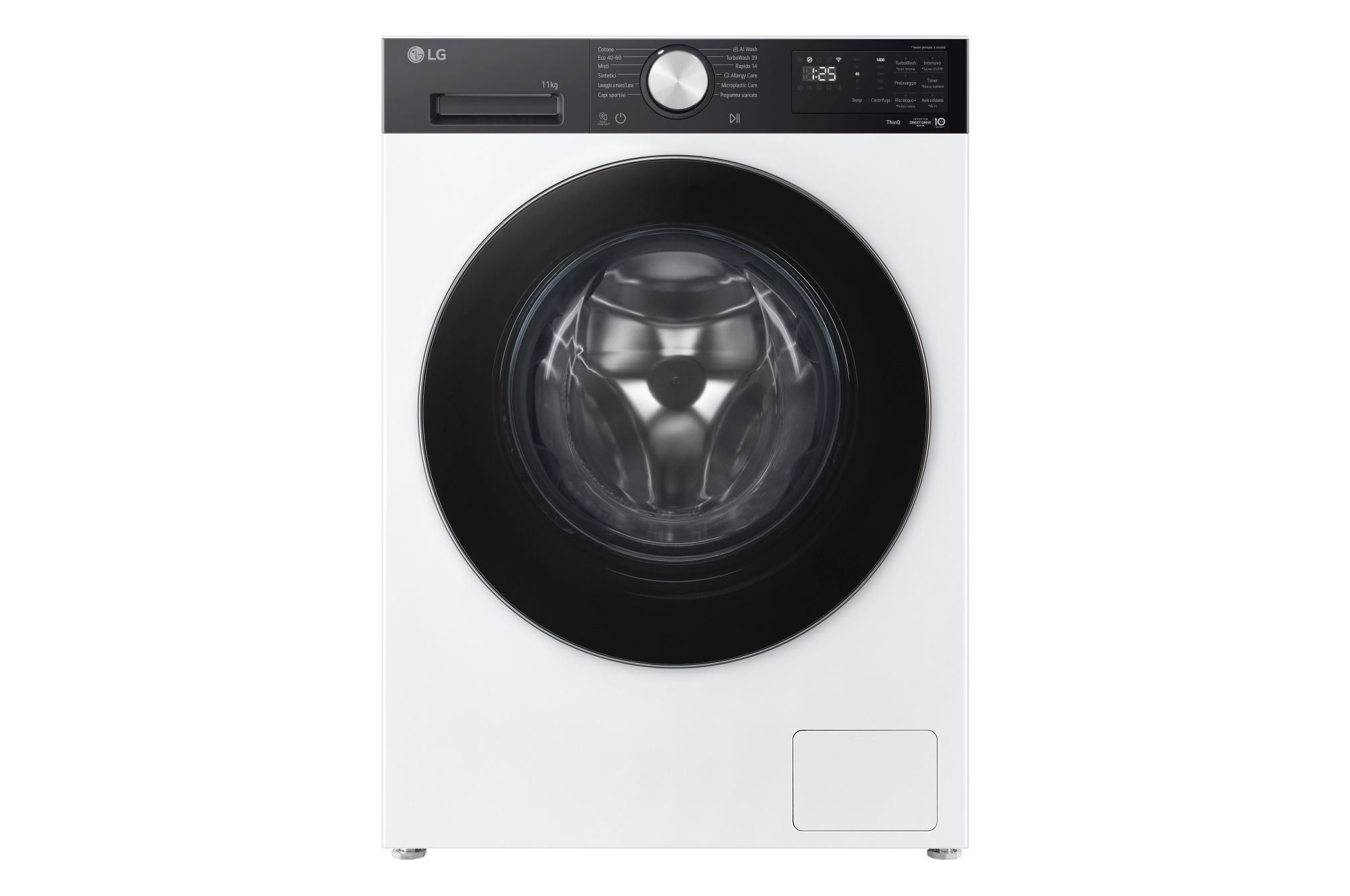 Immagine frontale della lavatrice LG F4NX5009TKC