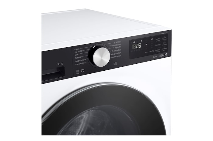 dettagli pannello di controllo lavatrice LG F4NX5009TKC