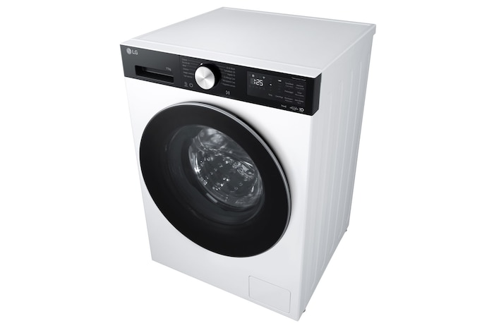 vista diagonale lavatrice LG F4NX5009TKC