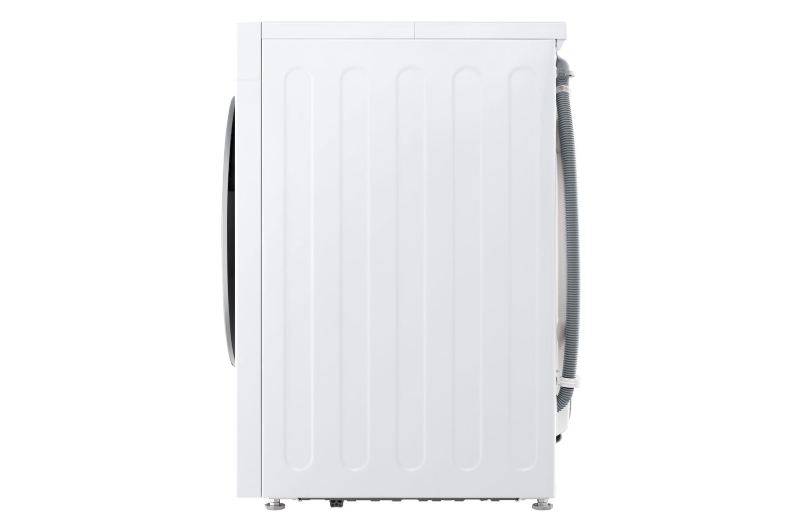 Immagine con vista laterale lavatrice LG F4NX5009TLC