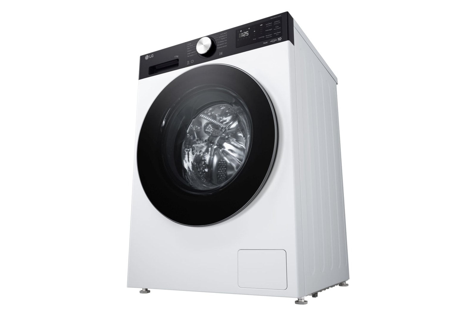 Prospettiva dal basso e vista angolare Lavatrice LG F4NX5011TKC