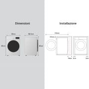 LG Lavatrice 9kg AI DD™ | Serie R3 Classe A-10% | 1400 giri, Lavaggio con AI, Smart Diagnosis, Motore Direct Drive | White, F4R3009NNWB.ABWQPIS
